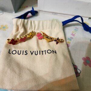 Rare Authentic LOUIS VUITTON Sweet Monogram Hair Clips Pair of Barrettes